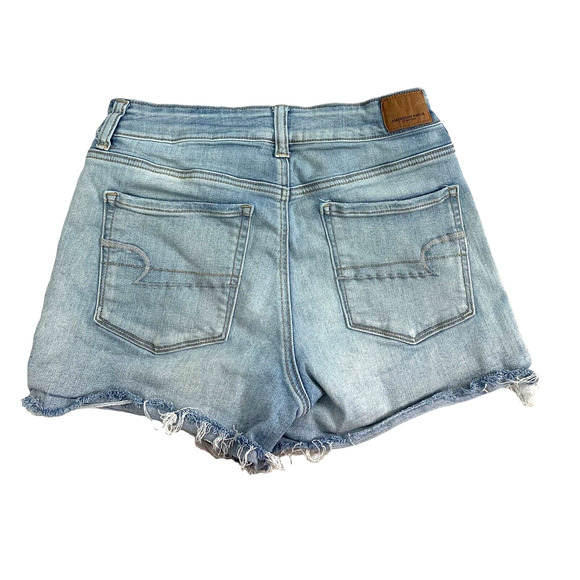 American Eagle‎ Cut Off Shorts Womens 8 Hi Rise Shortie Light Wash Denim Jean - Picture 2 of 8